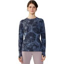 () }Een[hEFA fB[X N[^[ CN O-X[u gbv - EBY Mountain Hardwear women Crater Lake Long-Sleeve Top - Women's Blue Slate Spore Dye Print