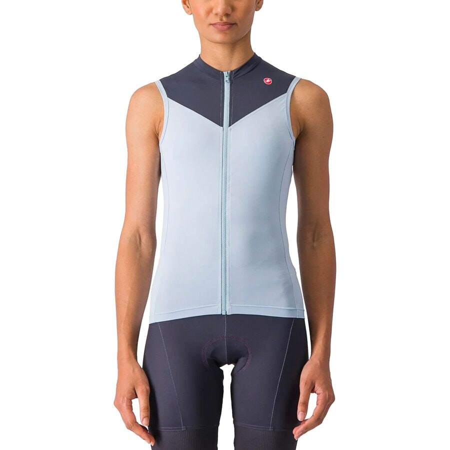 (取寄) カステリ レディース ソラリス スリーブレス ジャージ - ウィメンズ Castelli women Solaris Sleeveless Jersey - Women's Winter Sky/Dark Steel Blue