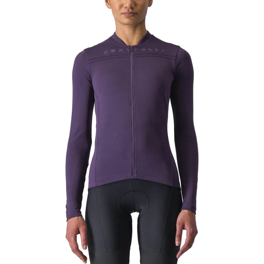 取寄 カステリ レディース アニマ 4 ロング-スローブ ジャージ - ウィメンズ Castelli women Anima 4 Long-Sleeve Jersey - Women s Night Shade/Orchid Petal