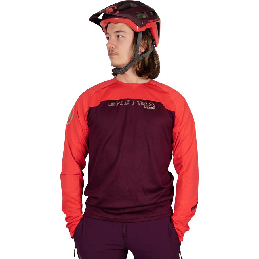 (取寄) エンデューラ メンズ MT500 バーナー ロング-スローブ ジャージ - メンズ Endura men MT500 Burner Long-Sleeve Jersey - Men's Aubergine