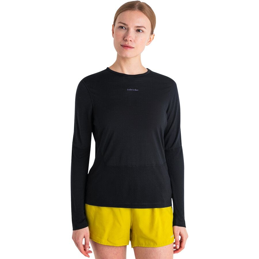() ֥쥤  125 ˥å ʥ  - T-  Icebreaker Merino 125 ZoneKnit Energy Wind Long-Sleeve T-Shirt- Women's Black