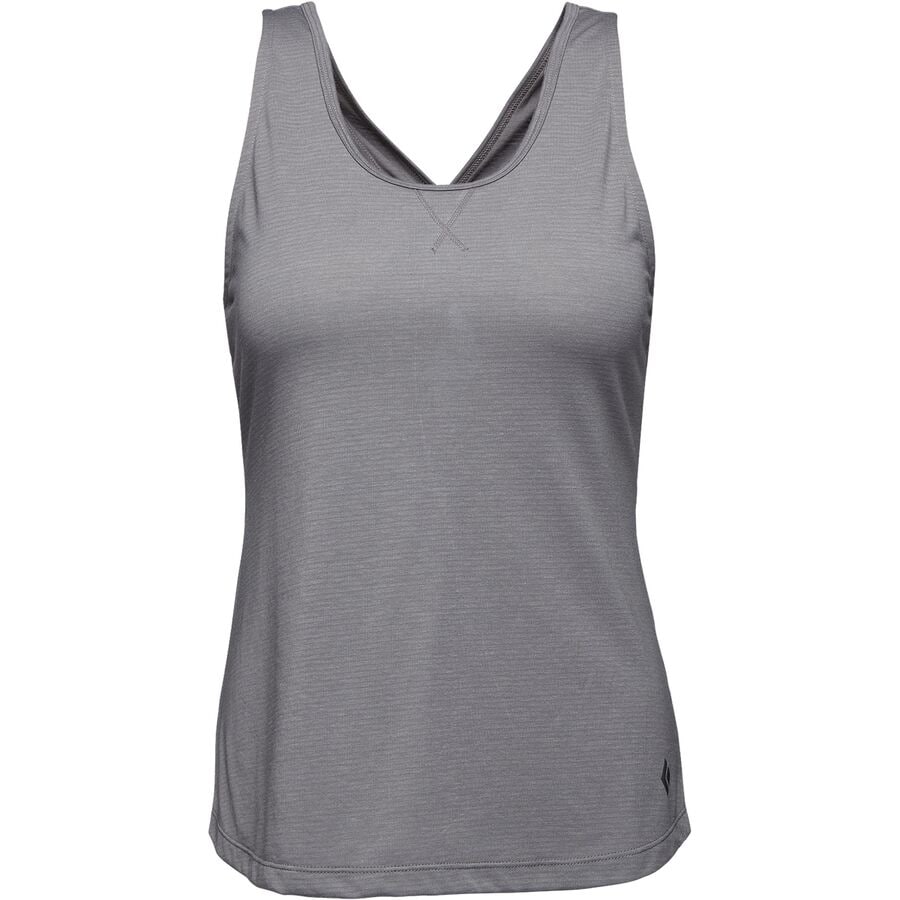 () ubN_Ch fB[X Xvb^[ ^N gbv - EBY Black Diamond women Splitter Tank Top - Women's Pewter Stripe