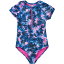 () ޡ 륺 ץƥå 硼ȥ꡼ ԡ ѥɥ륹 - 륺 Under Armour girls Printed Short-Sleeve One-Piece Paddlesuit - Girls' Photon Blue