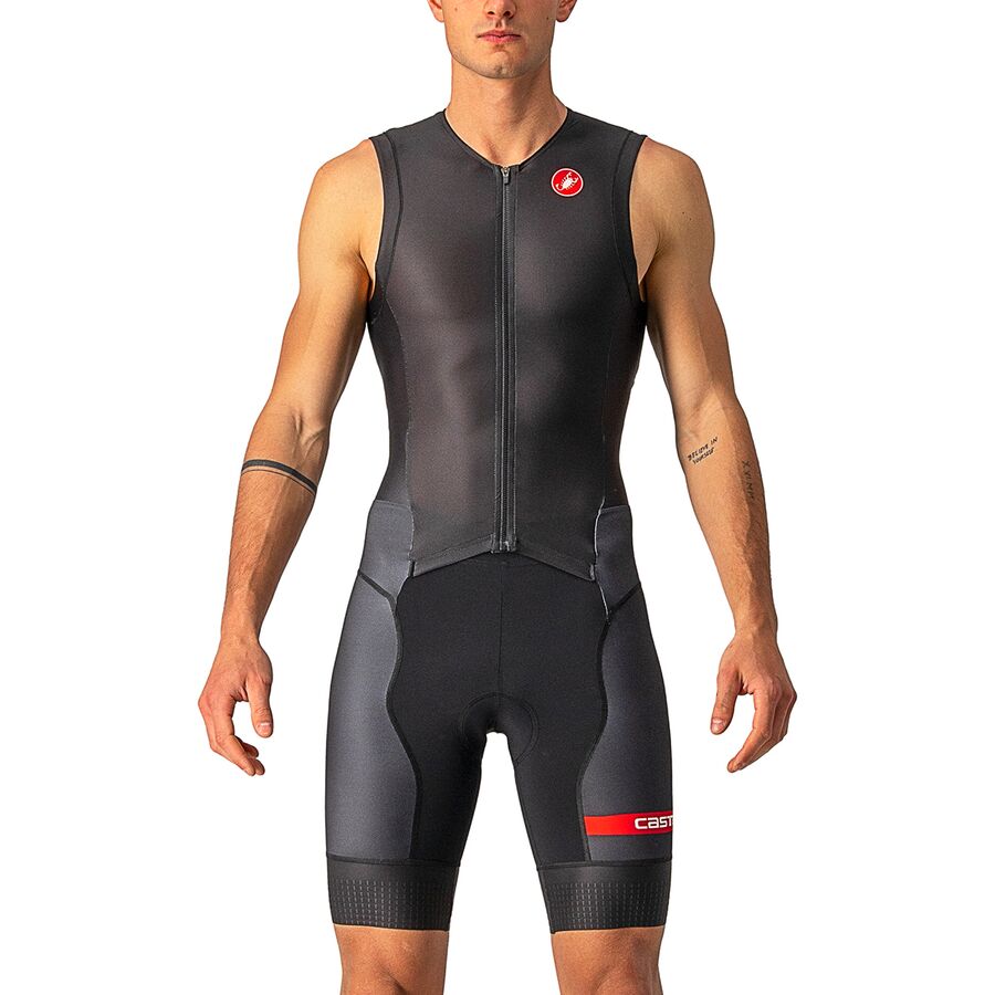 取寄 カステリ メンズ フリー サンレモ 2 スリーブレス トライ スーツ - メンズ Castelli men Free Sanremo 2 Sleeveless Tri Suit - Men s Black