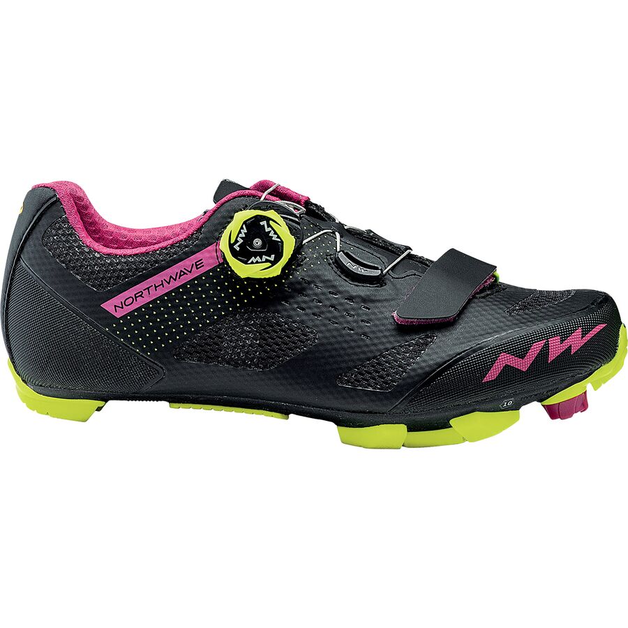 (取寄) ノースウェーブ レディース レイザー マウンテン バイク シューズ - ウィメンズ Northwave women Razer Mountain Bike Shoe - Women's Black/Fuchsia/Yellow Fluorescent