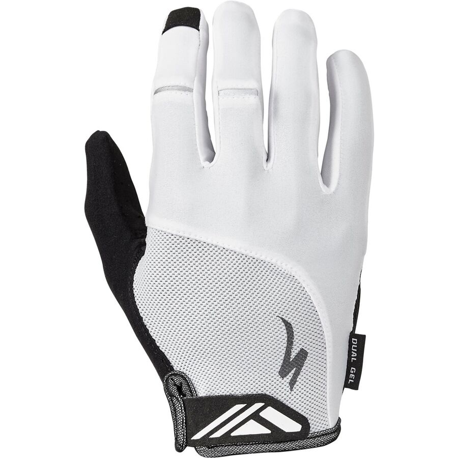 () XyVCYh Y {fB WIg fA-Q O tBK[ O[u - Y Specialized men Body Geometry Dual-Gel Long Finger Glove - Men's White