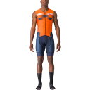 取寄 カステリ メンズ フリー サンレモ 2 スリーブレス トライ スーツ - メンズ Castelli men Free Sanremo 2 Sleeveless Tri Suit - Men s Brilliant Orange/Belgian Blue-White