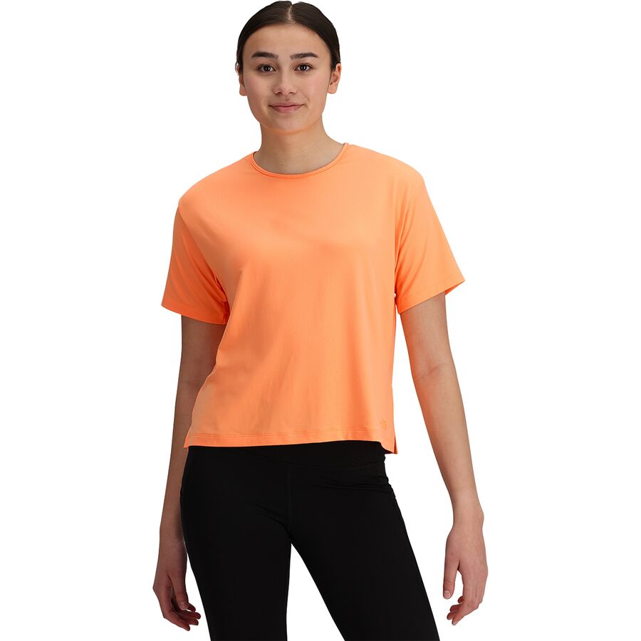 (取寄) ノースフェイス レディース デューン スカイ ショートスリーブ トップ - ウィメンズ The North Face women Dune Sky Short-Sleeve Top - Women's Bright Cantaloupe