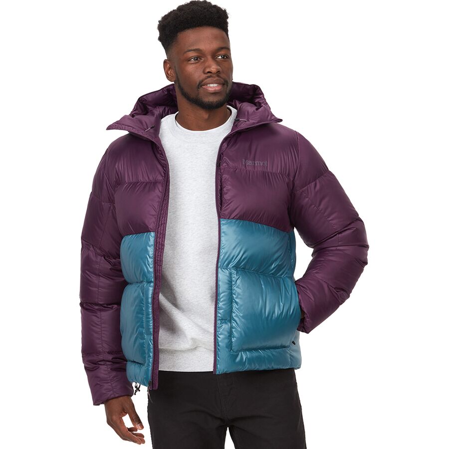 (取寄) マーモット メンズ ガイズ ダウン フーデット ジャケット - メンズ Marmot men Guides Down Hooded Jacket - Men's Purple Fig/Moon River 1