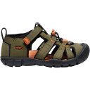 (取寄) キーン キッズ シーキャンプ リ シーエヌエックス サンダル - キッズ KEEN kids Seacamp II CNX Sandal - Kids' Dark Olive/Gold Flame