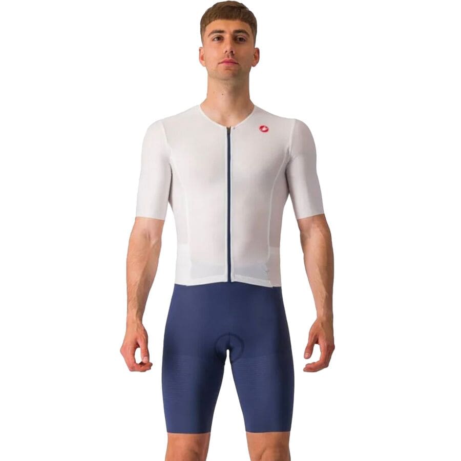 (取寄) カステリ メンズ サンレモ ウルトラ スピード スーツ - メンズ Castelli men Sanremo Ultra Speed Suit - Men's Ivory/Belgian Blue