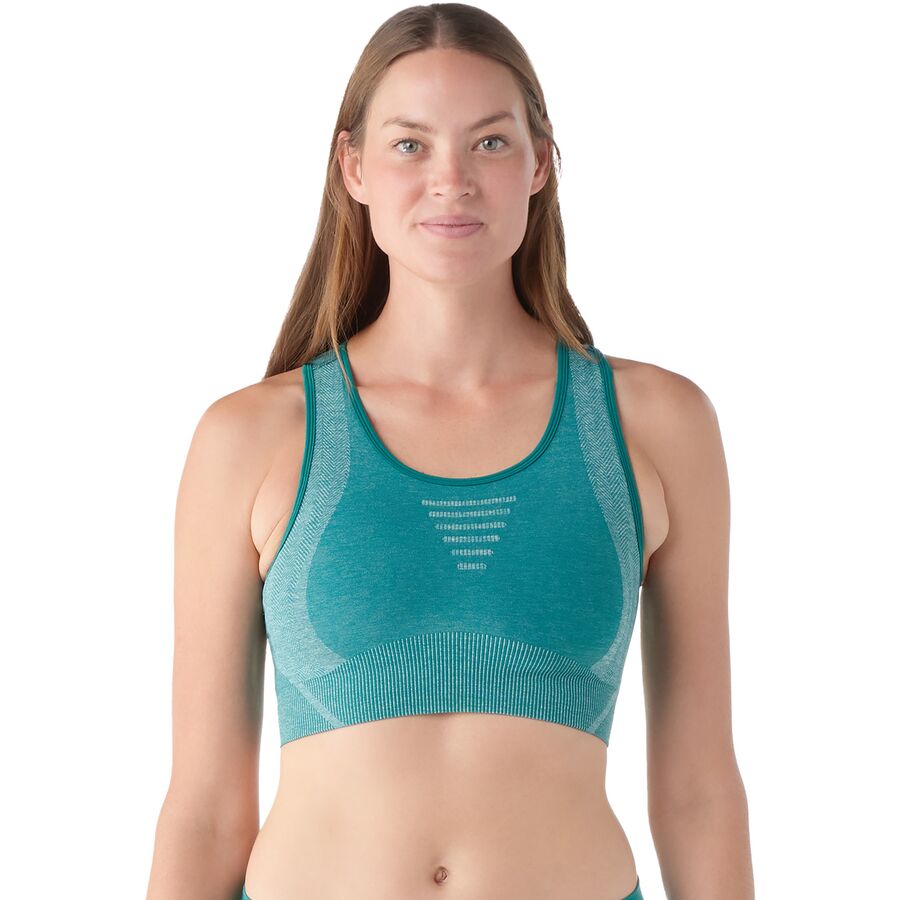 () X}[gE[ fB[X Cgjbg CT[obN u - EBY Smartwool women Intraknit Racerback Bra - Women's Emerald Green Heather