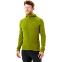 () u Y t[fbg WPbg - Y Rab men Filament Hooded Jacket - Men's Aspen Green/Zest