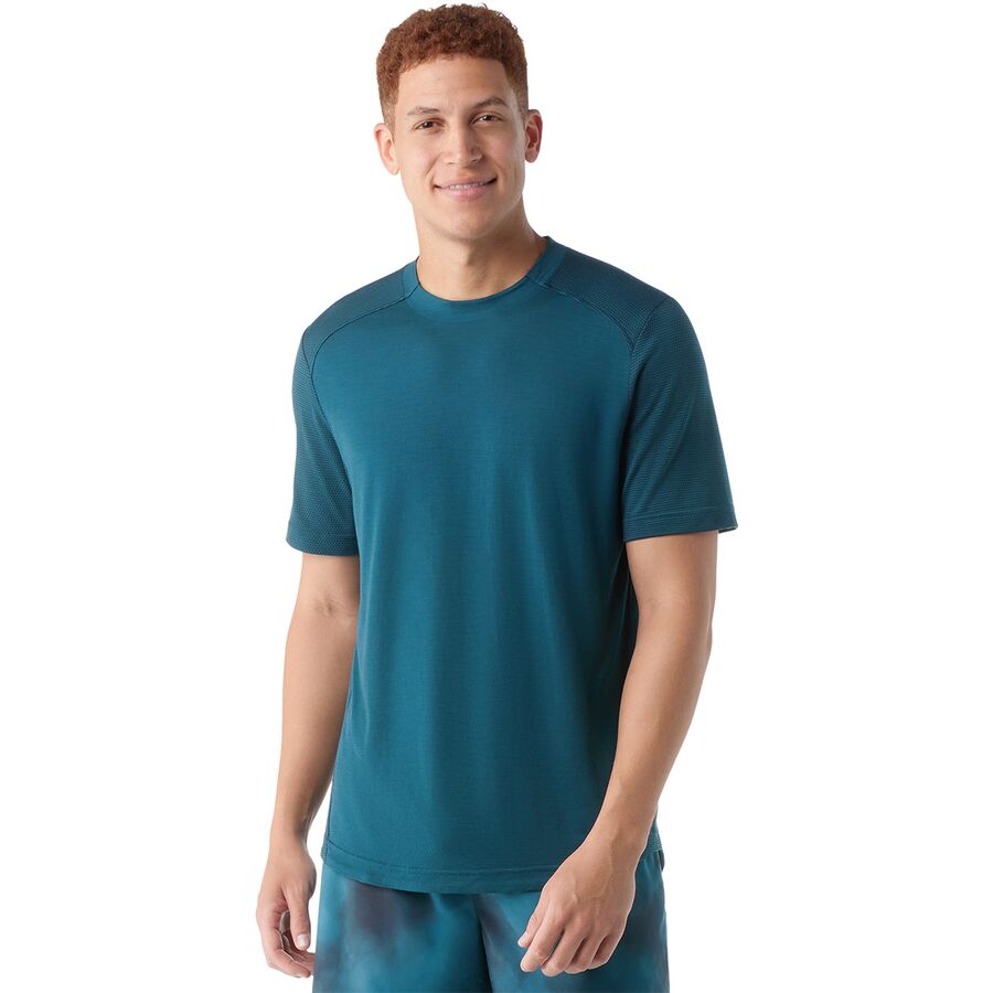 () X}[gE[ Y Y ANeBu bV V[gX[u T-Vc - Y Smartwool men Men's Active Mesh Short-Sleeve T-Shirt - Men's Twilight Blue