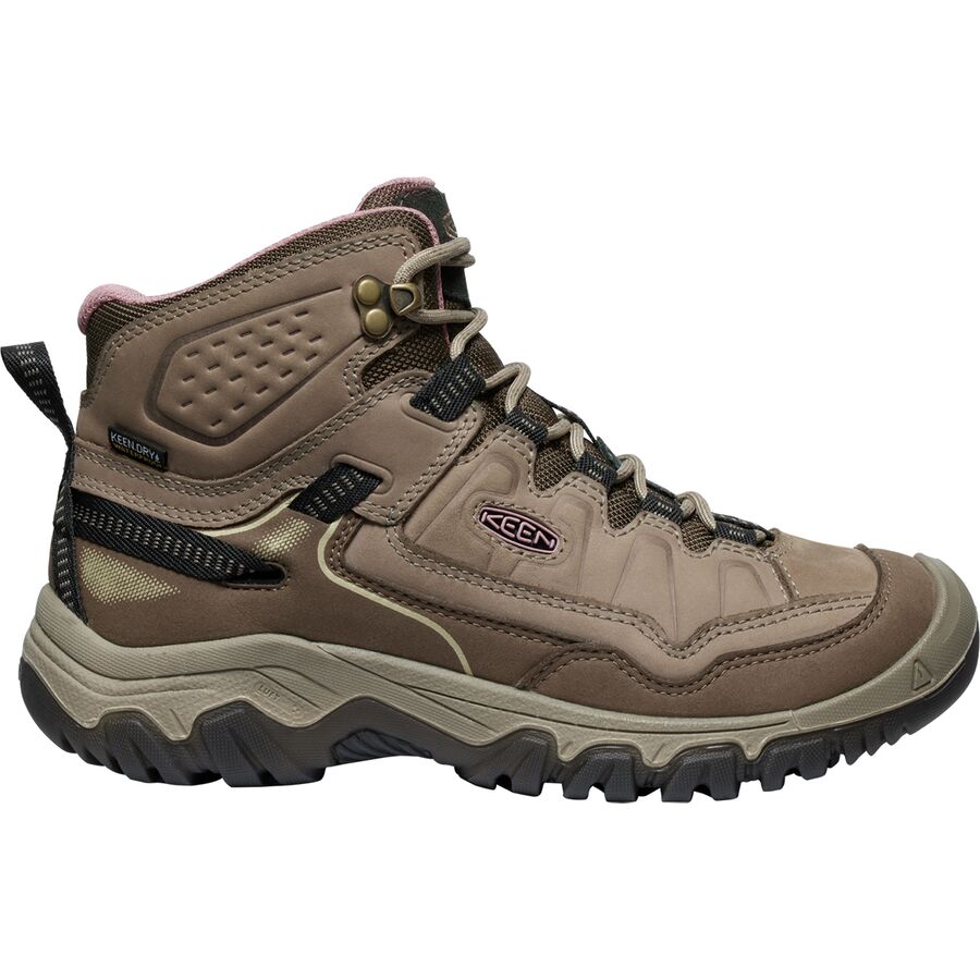 (取寄) キーン レディース ターギー Iv ミッド Wp ハイキング ブーツ - ウィメンズ KEEN women Targhee IV Mid WP Hiking Boot - Women's Brindle/Nostalgia Rose