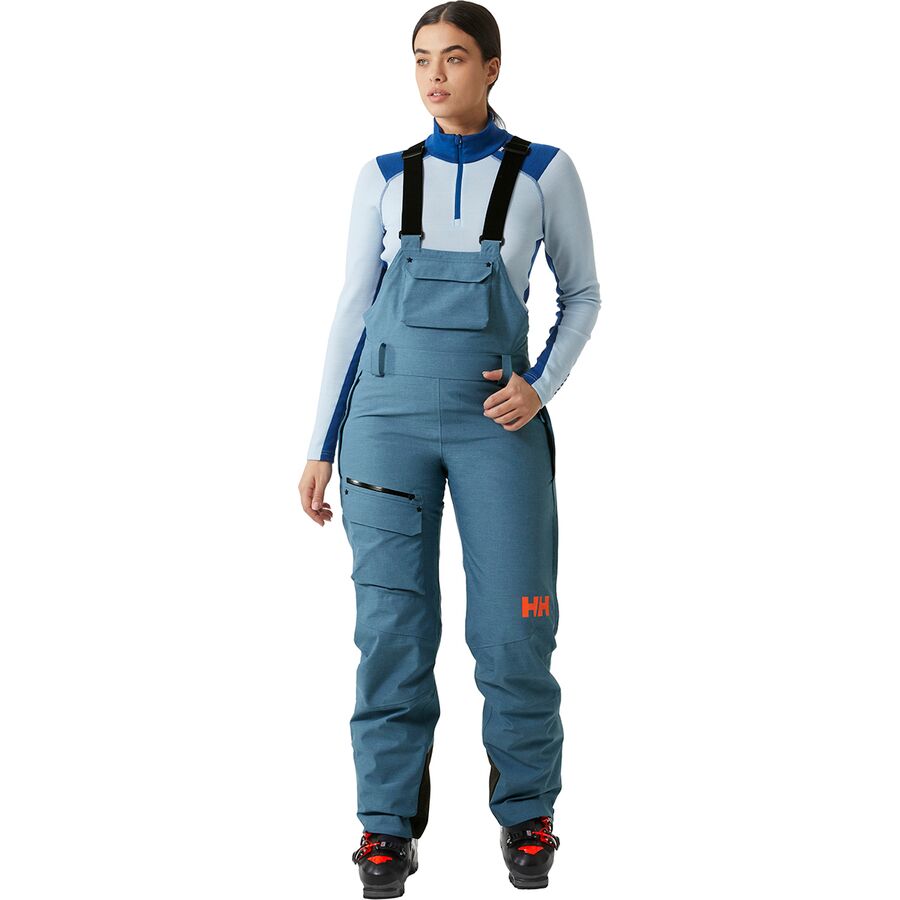 (取寄) ヘリーハンセン レディース パウダークイーン ビブ パンツ - ウィメンズ Helly Hansen women Powderqueen Bib Pant - Women's Blue Fog