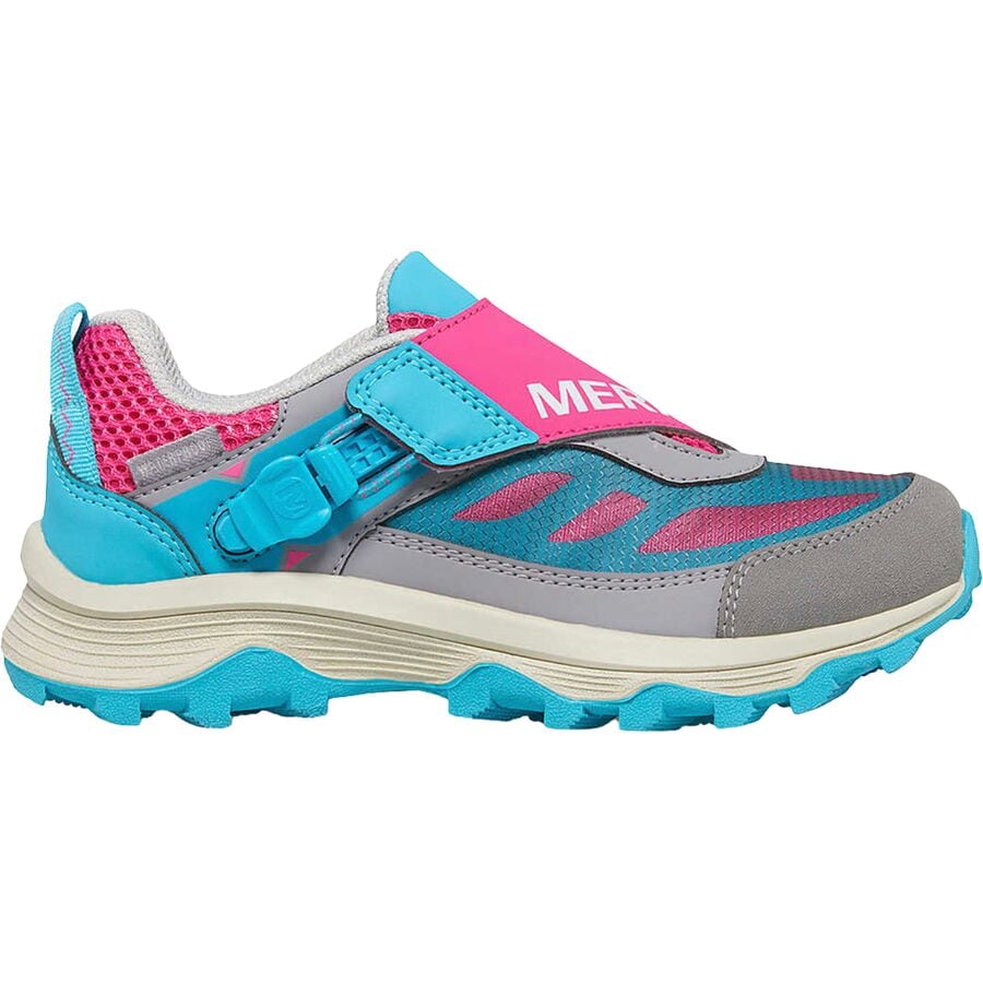 (取寄) メレル ガールズ モアブ スピード ロウ ZT ウォータープルーフ ハイキング シューズ - ガールズ Merrell girls Moab Speed Low ZT Waterproof Hiking Shoe - Girls' Grey/Turq/Berry