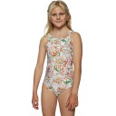 (取寄) オニール ガールズ アーデン フローラル タイ ストラップ ワンピース スイムスーツ - ガールズ O'Neill girls Arden Floral Tie Straps One-Piece Swimsuit - Girls' Vanilla