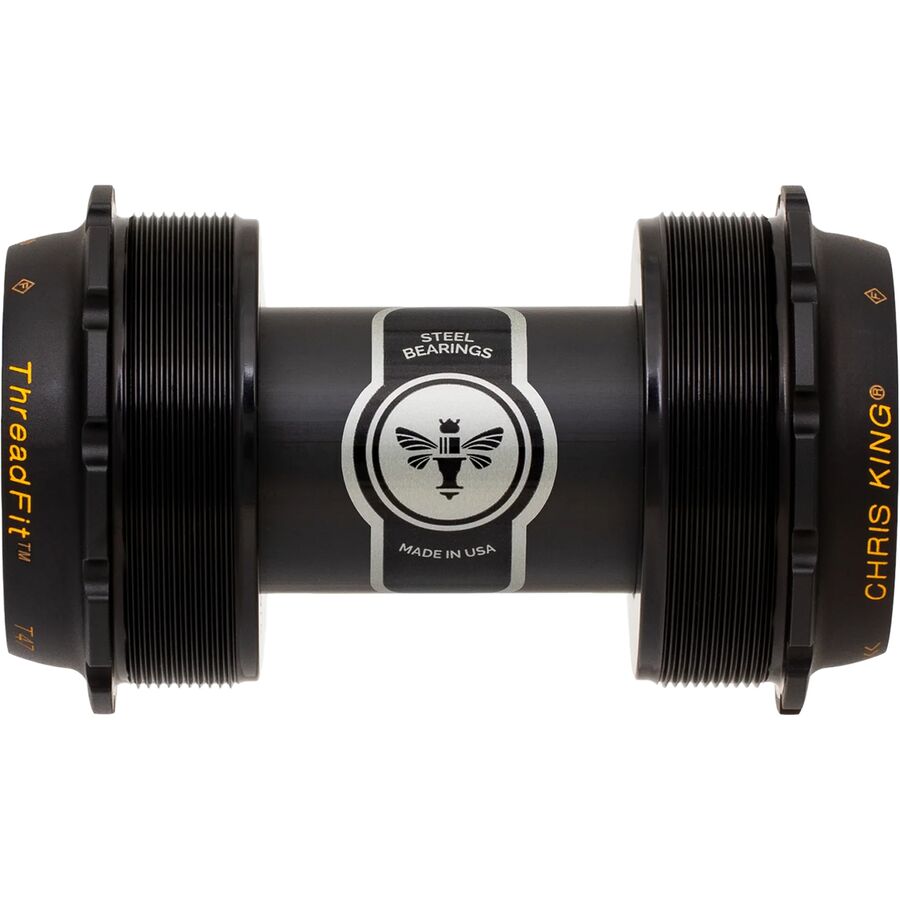 () ꥹ åɥեå T47-24x ܥȥ ֥饱å Chris King ThreadFit T47-24x Bottom Bracket Black/Gold Two Tone