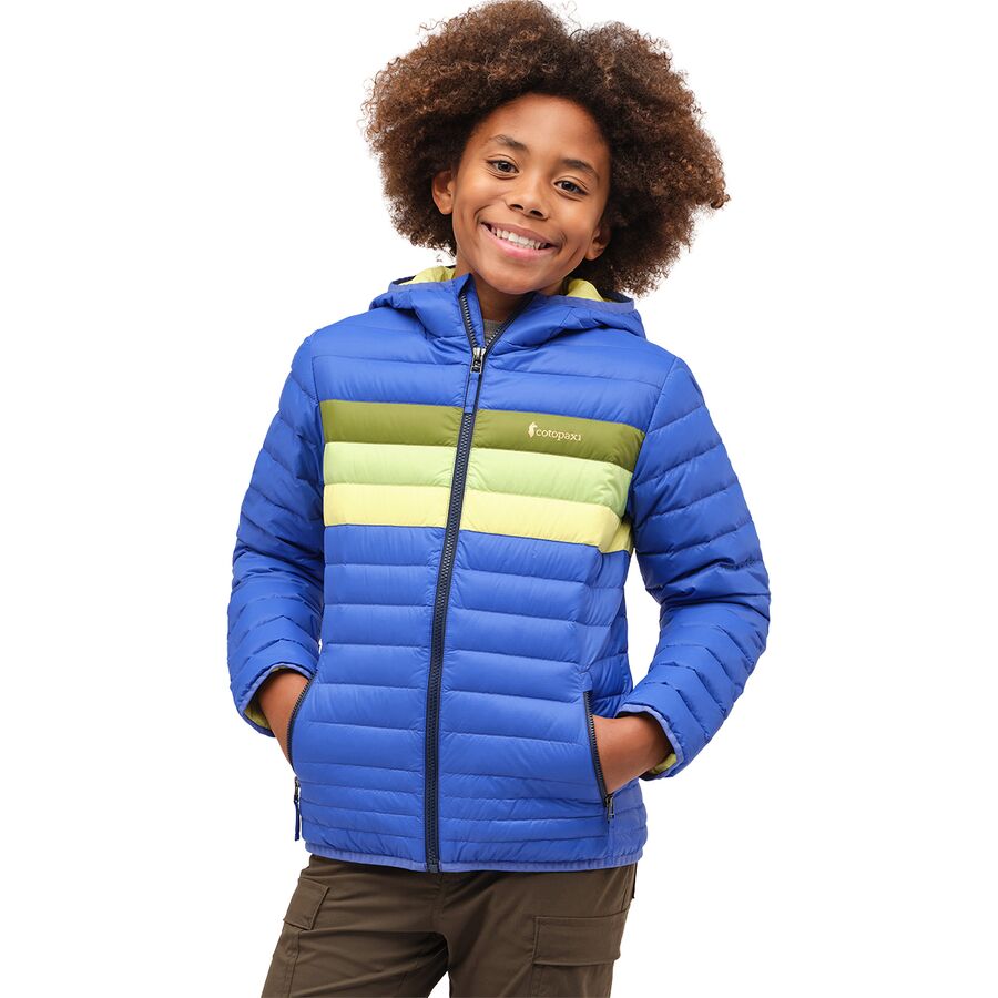 (取寄) コトパクシ ボーイズ フエゴ ダウン フーデット ジャケット - ボーイズ Cotopaxi boys Fuego Down Hooded Jacket - Boys' Scuba Blue Stripes