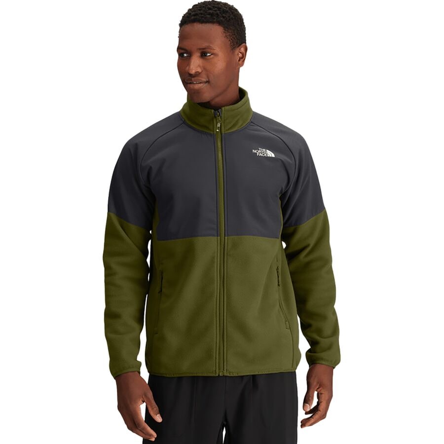 (取寄) ノースフェイス メンズ グレイシャー ヘビーウェイト フル ジップ ジャケット The North Face men Glacier Heavyweight Full Zip Jacket - Men's Forest Olive/Asphalt Grey