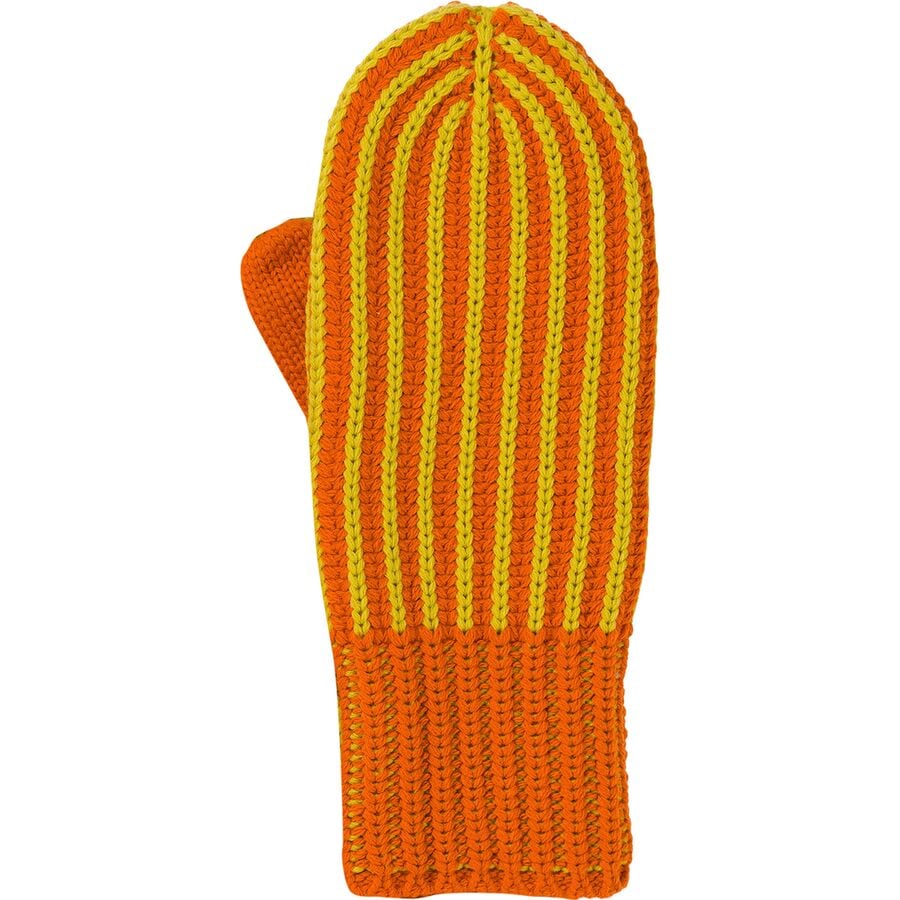 楽天スウィートラグ（取寄） ヴァーループ チャンキー リブ ミトンズ Verloop Chunky Rib Mittens Golden Olive/Flame