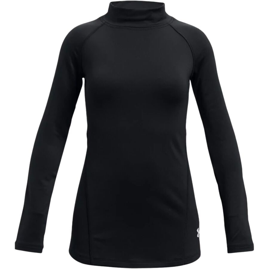 () ޡ 륺 ɥ å-ͥå 󥰥꡼ ȥå - 륺 Under Armour girls ColdGear Mock-Neck Long-Sleeve Top - Girls' Black/White