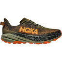 (取寄) ホカオネオネ メンズ スピードゴート 6 ワイド ランニング シューズ - メンズ HOKA men Speedgoat 6 Wide Running Shoe - Men's Antique Olive/Squash(4)