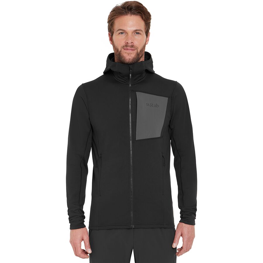 (取寄) ラブ メンズ スーパーフラックス フーデット ジャケット - メンズ Rab men Superflux Hooded Jacket - Men's Black