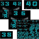 (取寄) フォックスレーシングショックス フォークテール アンド ショック デカール キット FOX Racing Shox Fork & Shock Decal Kit Turquoise