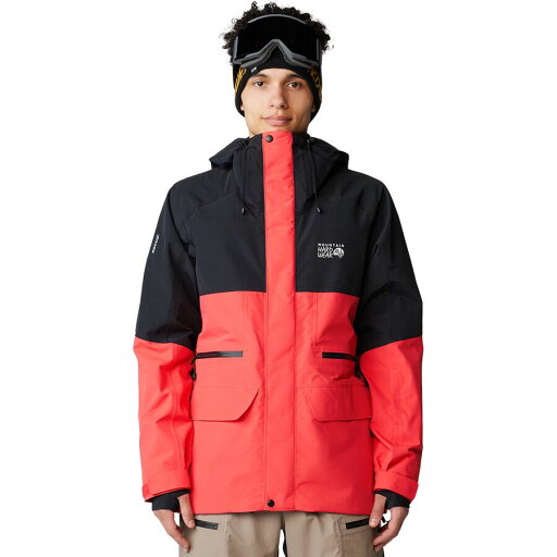 (取寄) マウンテンハードウェア メンズ ファースト トラック ジャケット - メンズ Mountain Hardwear men First Tracks Jacket - Men's Solar Pink/Black (取寄) マウンテンハードウェア メンズ ファースト トラック ジャケット - メンズ Mountain Hardwear men First Tracks Jacket - Men's Solar Pink/Black