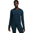 (取寄) ナイキ レディース ワン クラシック ドライ-フィット ロングスリーブ トップ - ウィメンズ Nike women One Classic Dri-Fit Long-Sleeve Top - Women's Armory Navy/Black