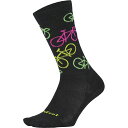 (取寄) デフィート ウールイーター 6インチ ソック DeFeet Wooleator 6in Sock Pixel Bike Charcoal/Neon