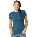 (取寄) スマートウール レディース メリノ ショートスリーブ Tシャツ - ウィメンズ Smartwool women Merino Short-Sleeve T-Shirt - Women's Twilight Blue