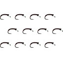 (取寄) モンタナフライカンパニー チャンズ カイロノミド プーパ - 12-パック Montana Fly Company Chan's Chironomid Pupa - 12-Pack Black/Red(4)