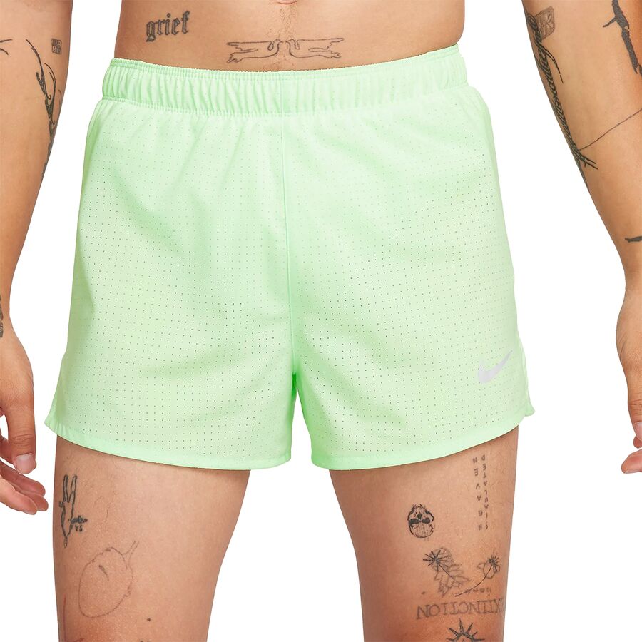 (取寄) ナイキ メンズ ドライ-フィット ファスト 3インチ ショート - メンズ Nike men Dri-Fit Fast 3in Short - Men's Vapor Green/Black/Reflective Silver