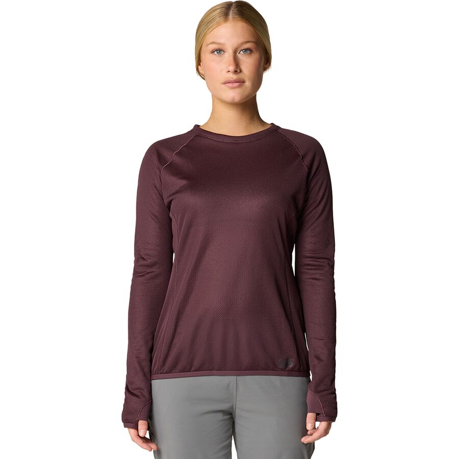 (取寄) マウンテンハードウェア レディース エアメッシュ ロング-スローブ クルー トップ - ウィメンズ Mountain Hardwear women AirMesh Long-Sleeve Crew Top - Women's Blackberry