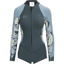 (取寄) オニール レディース バイア 2/1 フロント-ジップ ロングスリーブ サーフ スーツ - ウィメンズ O'Neill women Bahia 2/1 Front-Zip Long-Sleeve Surf Suit - Women's Shade/Palmtrop/Fdenim(4)