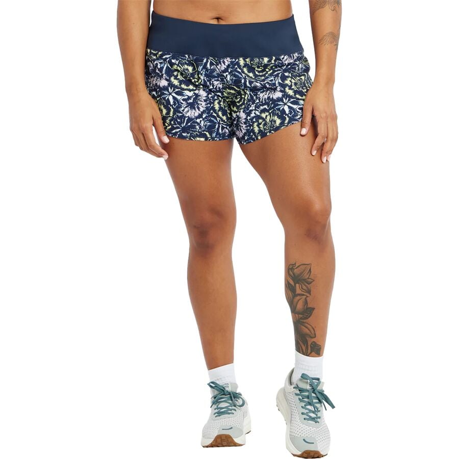 (取寄) レディース プリンテッド 4インチ ショート - ウィメンズ Oiselle women Roga Printed 4in Short - Women's Flower Burst
