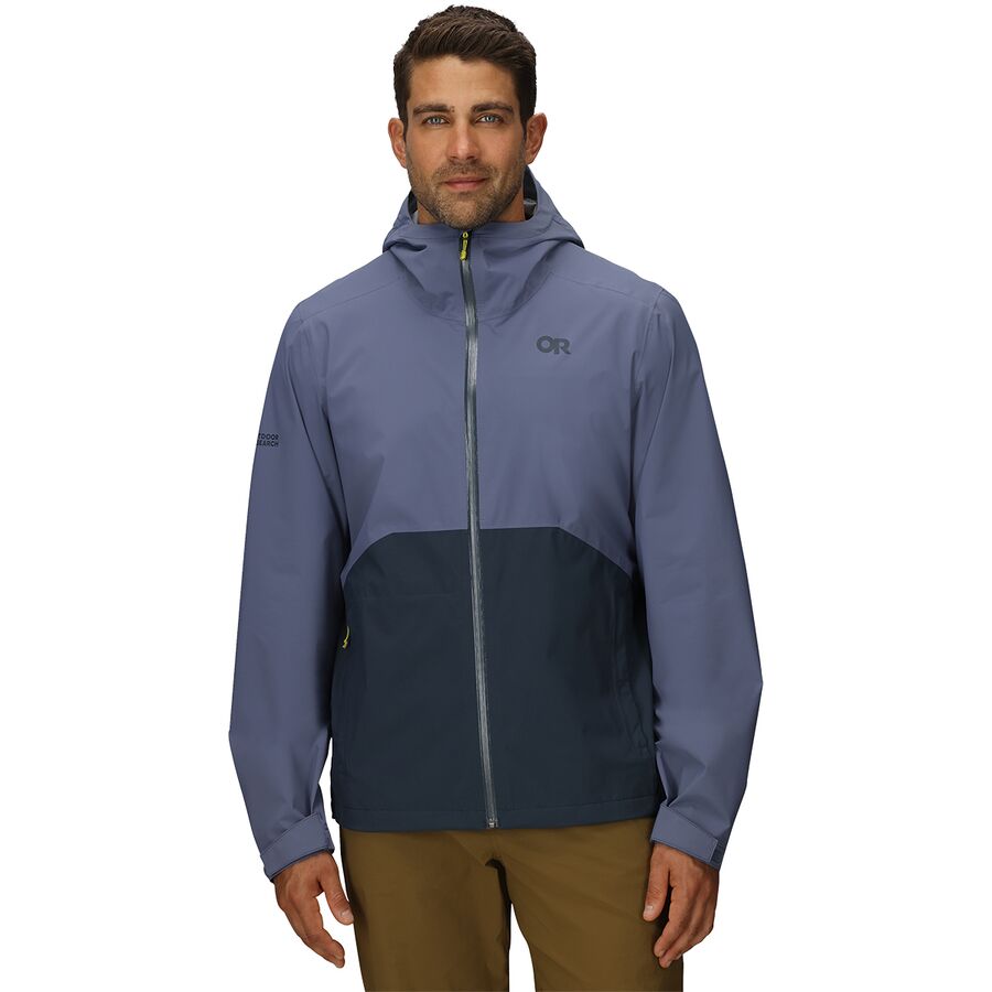 (取寄) アウトドア リサーチ メンズ ストラトバースト ストレッチ レイン ジャケット - メンズ Outdoor Research men Stratoburst Stretch Rain Jacket - Men's Summit/Atlantic