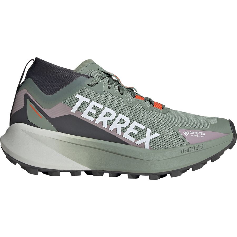(取寄) アディダステレックス レディース テレックス アグラヴィック Gtx トレイル ランニング シューズ - ウィメンズ Adidas TERREX women Terrex Agravic GTX Trail Running Shoe - Women's Silver Green/Ftwr White/Preloved Fig