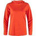 (取寄) フェールラーベン レディース アビスコ サン パーカー - ウィメンズ Fjallraven women Abisko Sun Hoodie - Women's Flame Orange(4)