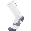 (取寄) ツータイムズユー ベクター ライト クッション クルー ソック 2XU Vectr Light Cushion Crew Sock White/Gre...