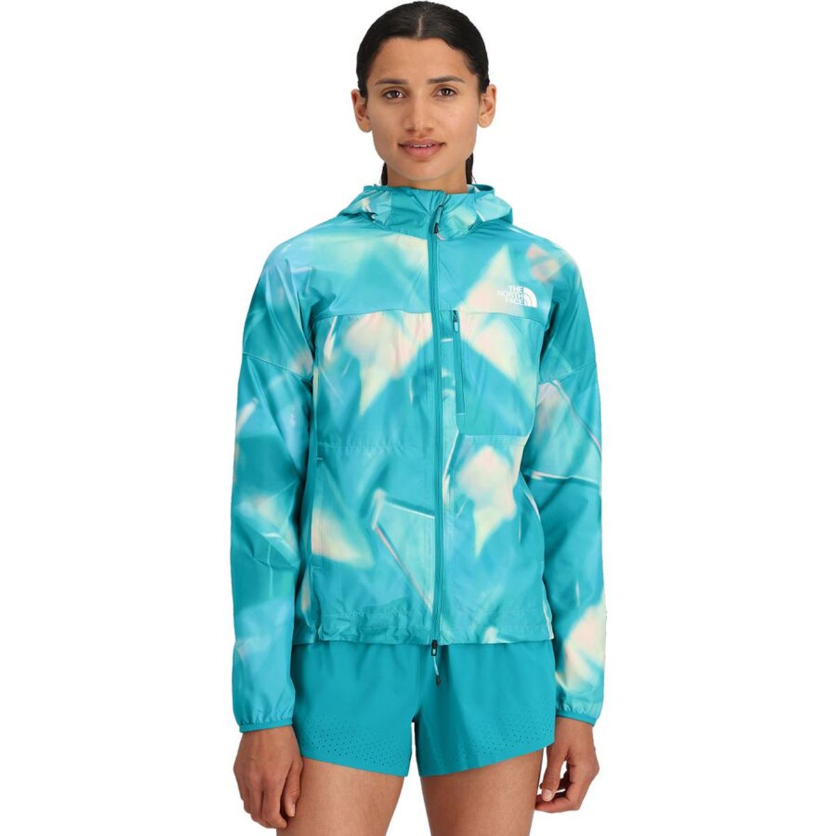 () Ρե ǥ ϥ䡼   㥱å -  The North Face women Higher Run Wind Jacket - Women's Galactic Blue Prisms Print