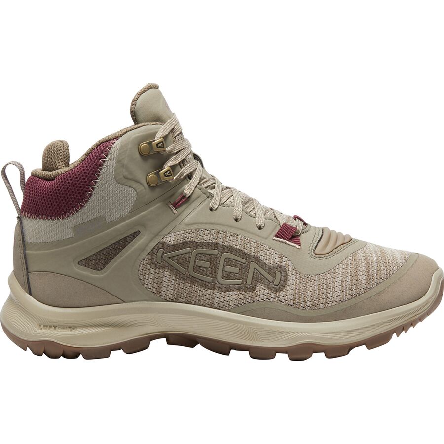 取寄 キーン レディース テラドーラ フレックス ミッド ウォータープルーフ ハイキング ブーツ - ウィメンズ KEEN women Terradora Flex Mid Waterproof Hiking Boots - Women s Plaza Taupe/W…