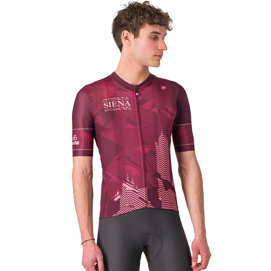 (取寄) カステリ メンズ #ジロ シエナ ジャージ - メンズ Castelli men #GIRO Siena Jersey - Men's Bordo' Scuro/Rosa Giro