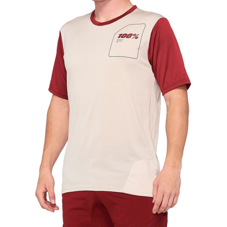 (取寄) 100% メンズ ライドキャンプ ショートスリーブ ジャージ - メンズ 100% men Ridecamp Short-Sleeve Jersey - Men's Stone/Brick