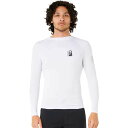 (取寄) リップ カール メンズ サーチ Upf 50 ロング-スローブ ラッシュガード - メンズ Rip Curl men Search UPF 50 Long-Sleeve Rashguard - Men's White