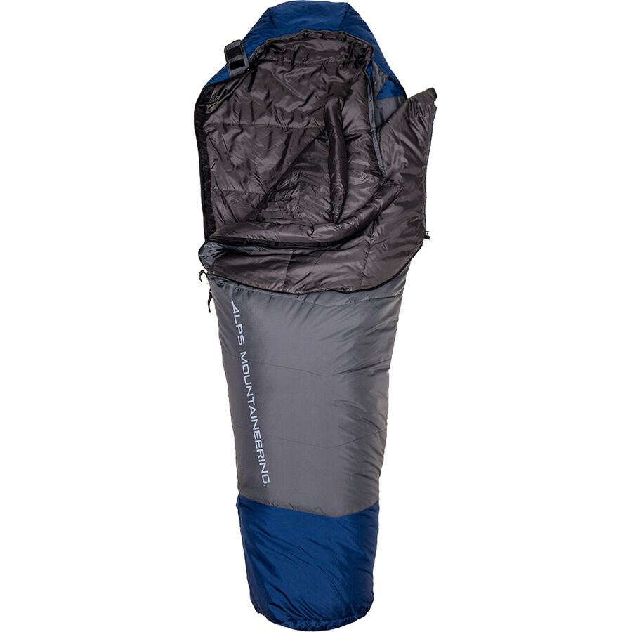 (取寄) アルプスマウンテニアリング ライトニング システム スリーピング バッグ 30/15F シンセティック ALPS Mountaineering Lightning System Sleeping Bag: 30/15F Synthetic Charcoal/Navy (C)