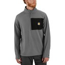(取寄) カーハート メンズ フォース リラックスド-フィット フィット モック ネック 1/2-ジップ T-シャツ - メンズ Carhartt men Force Relaxed Fit Mock Neck 1/2-Zip T-Shirt - Men's Steel